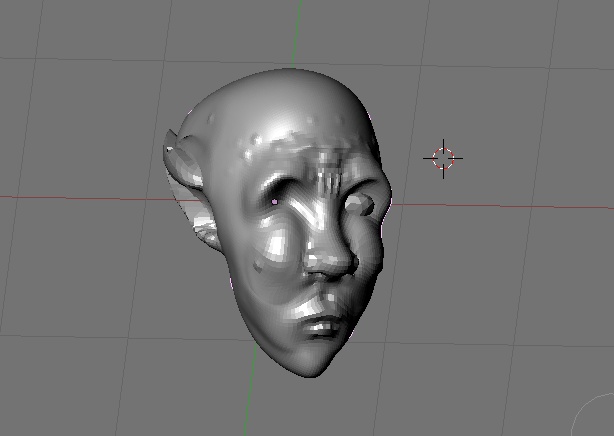 The face I made in blender.